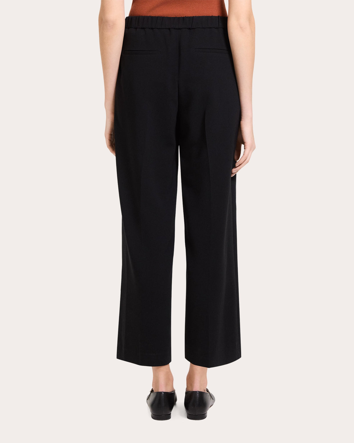 Classic Crepe Cropped Pull-On Pants