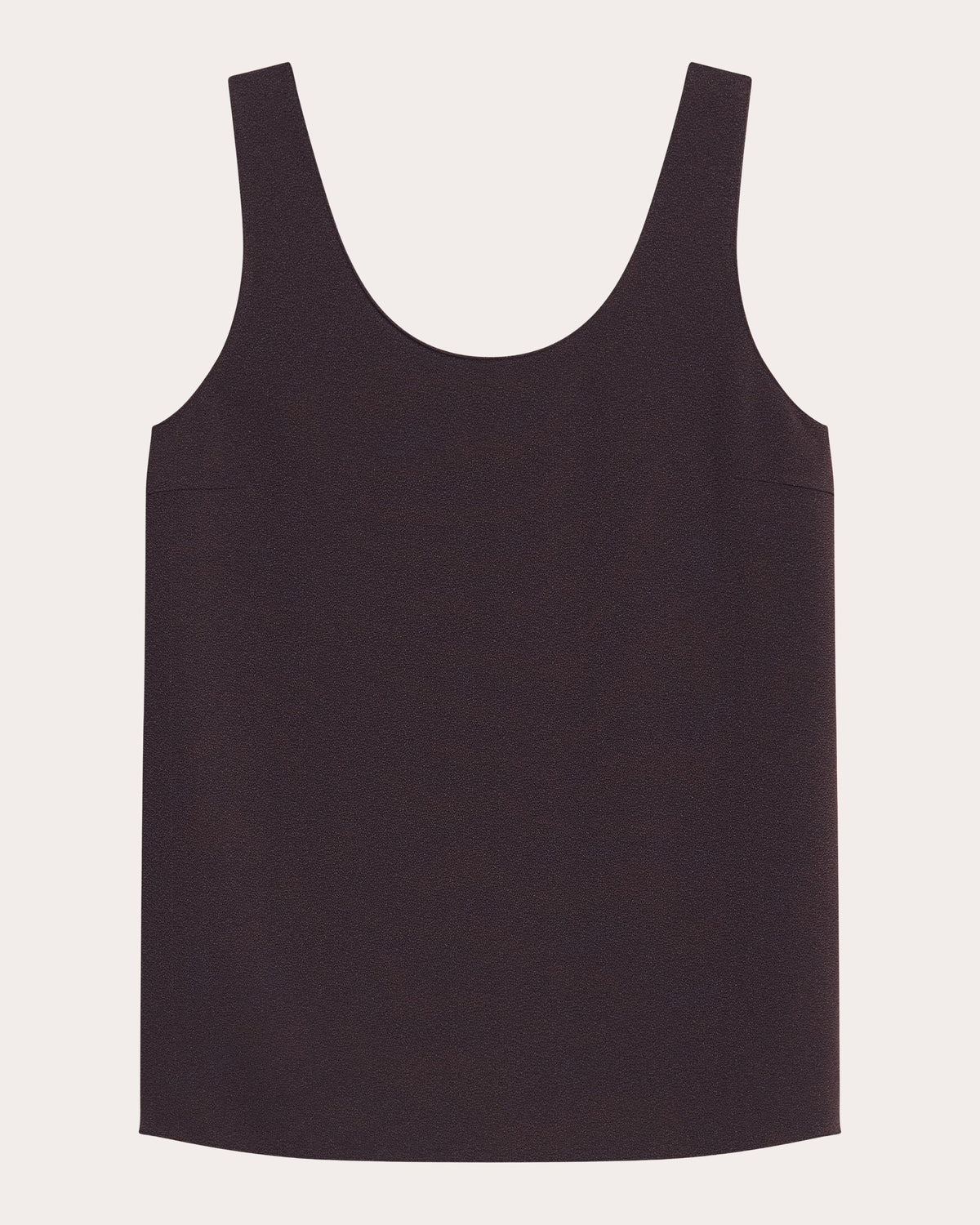Crepe Scoop Neck Tank Top