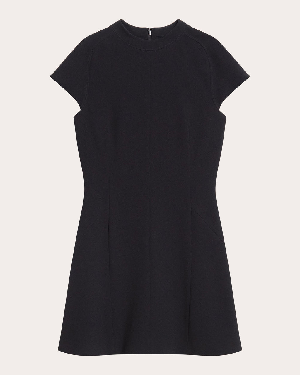 Seamed Crepe A-Line Mini Dress