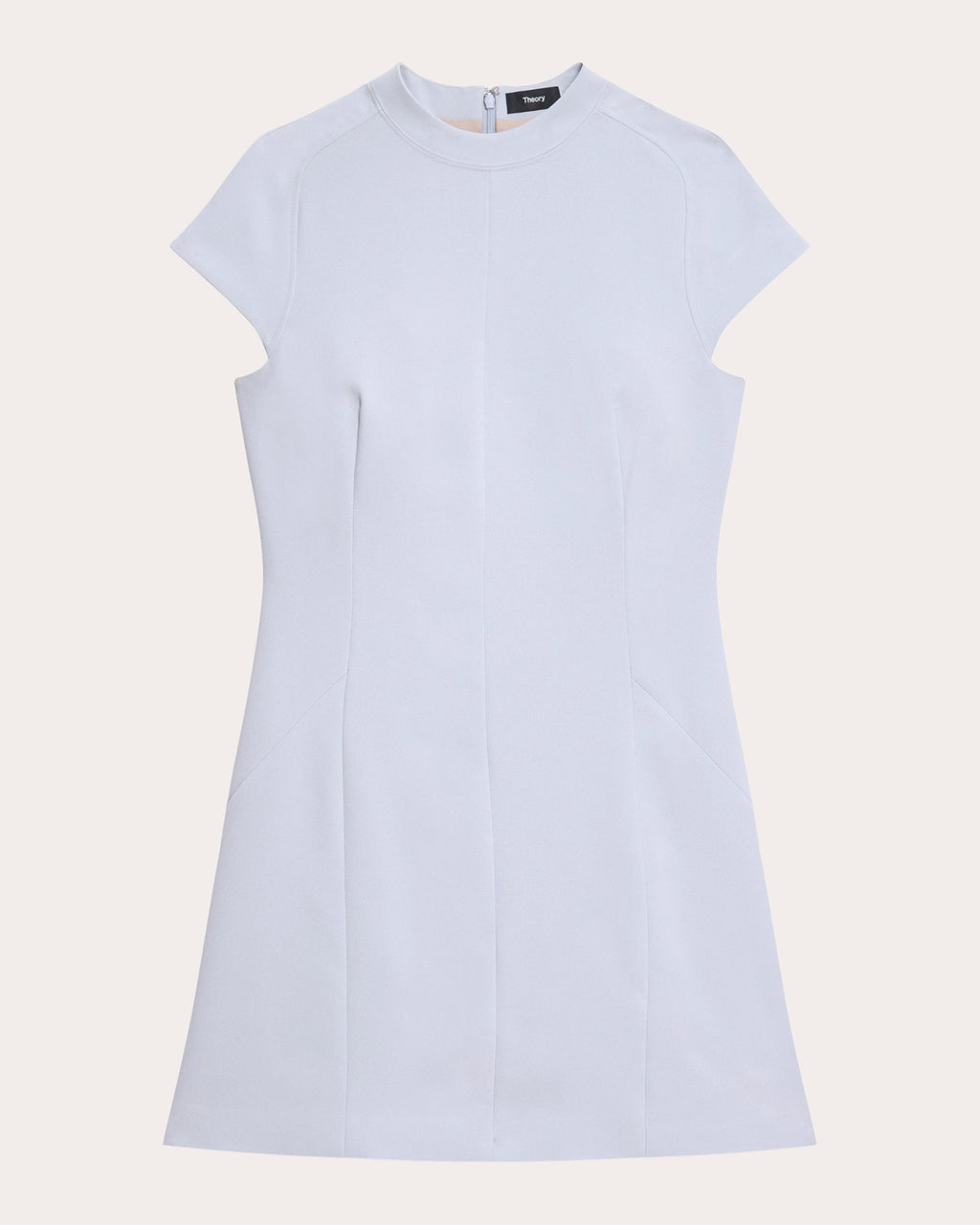Seamed Crepe A-Line Mini Dress