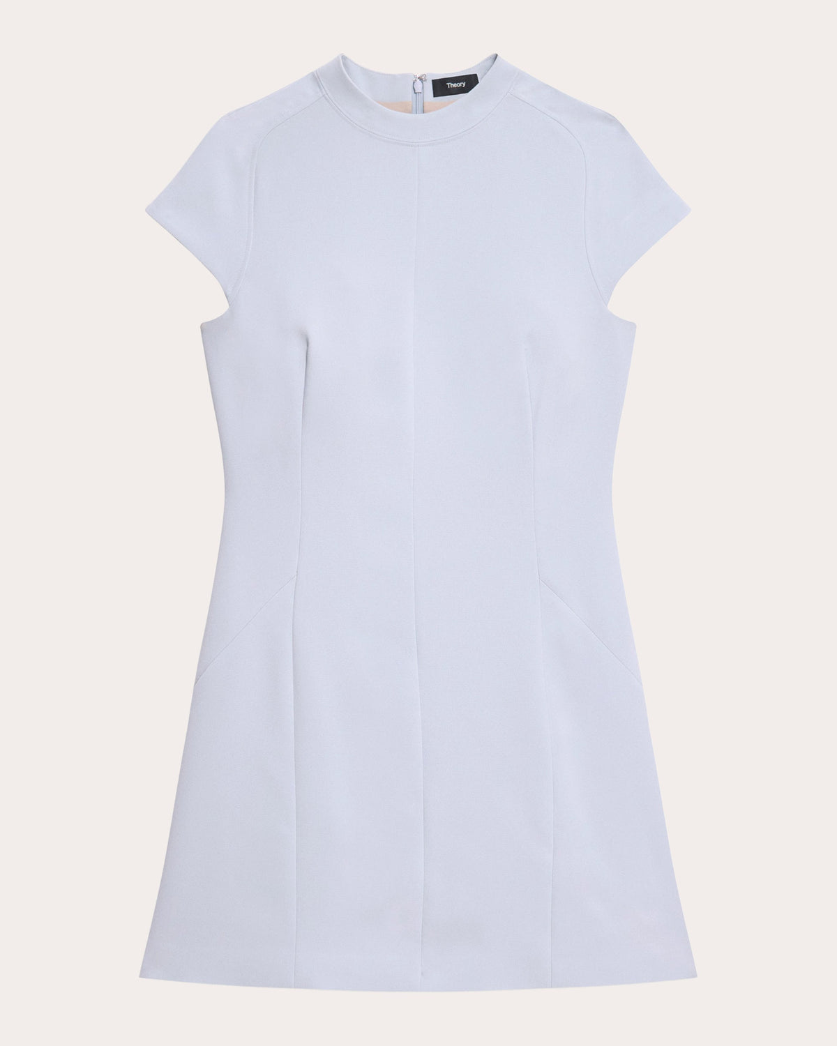 Seamed Crepe A-Line Mini Dress