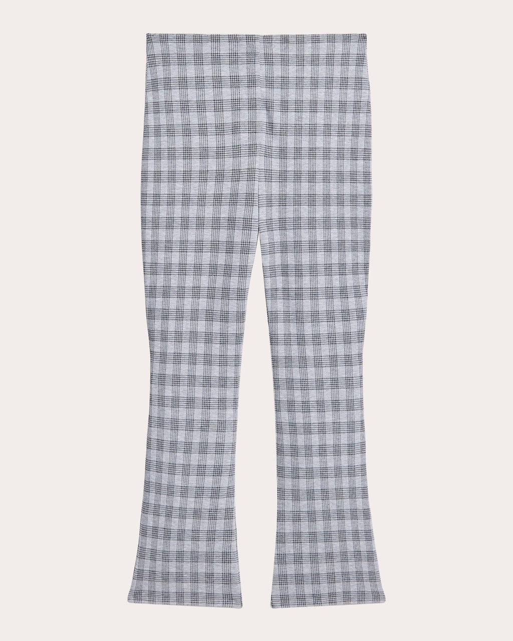 Plaid High-Rise Cropped Kick Pants