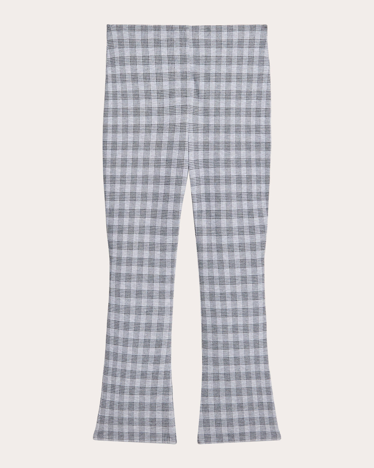Plaid High-Rise Cropped Kick Pants
