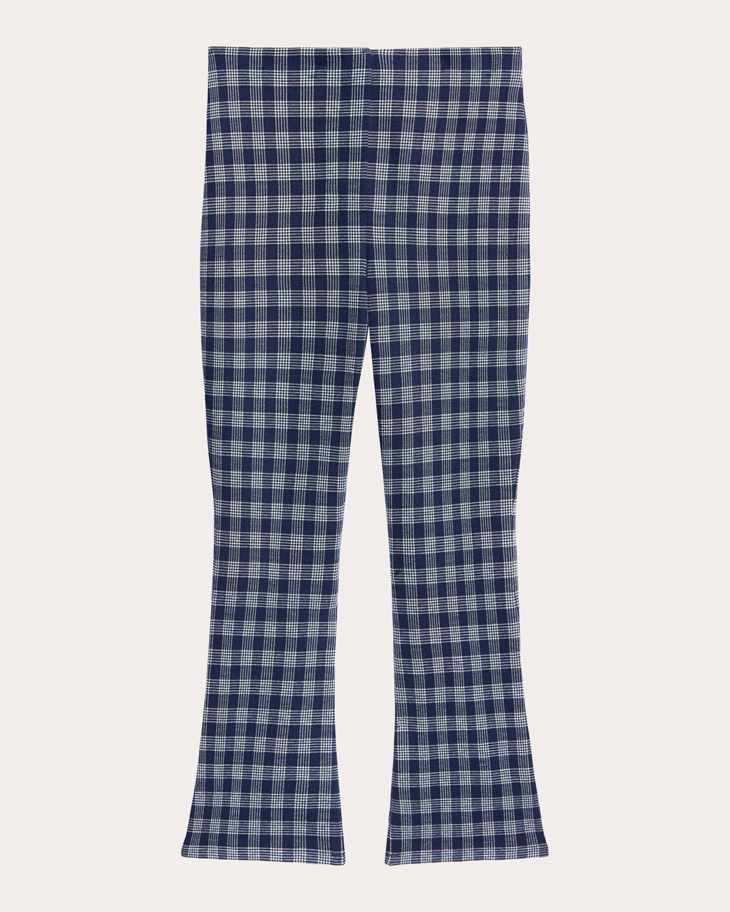 Plaid High-Rise Cropped Kick Pants