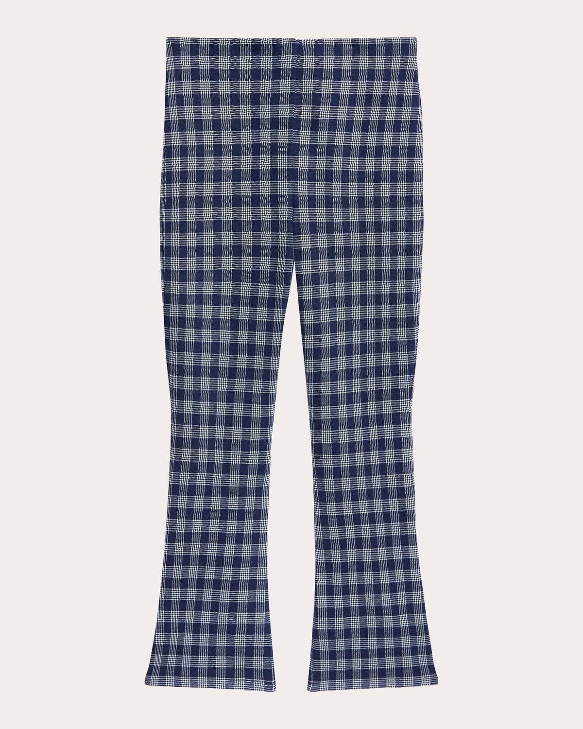 Plaid High-Rise Cropped Kick Pants