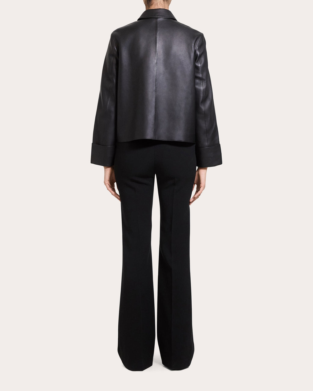 Leather Boxy Shirt Jacket
