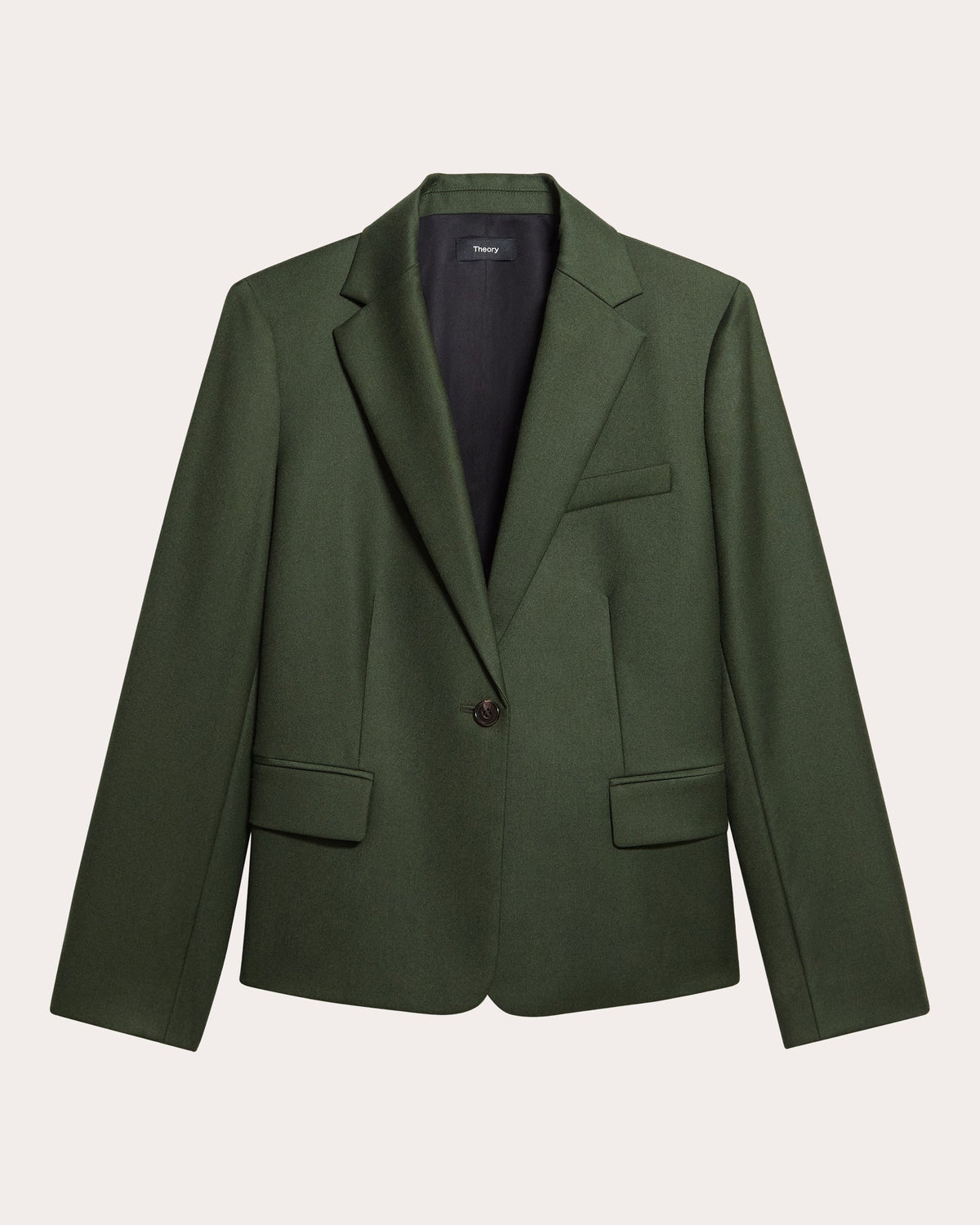 Sleek Flannel Slim Single-Breasted Blazer