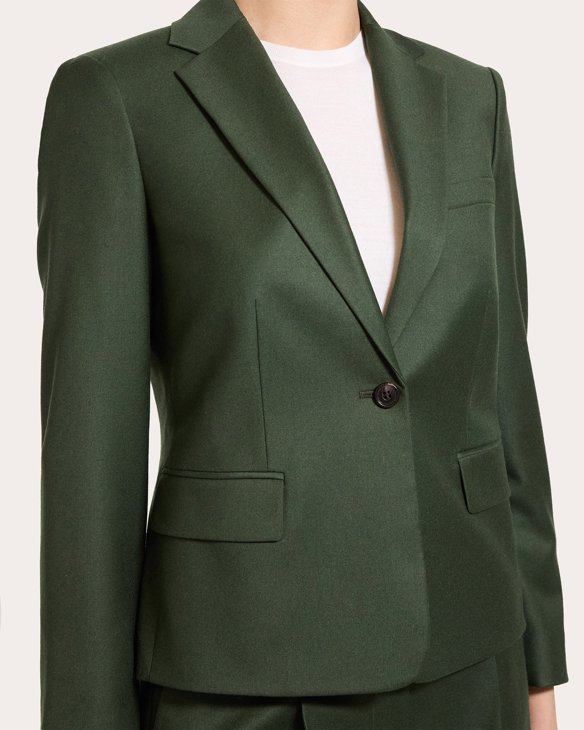 Sleek Flannel Slim Single-Breasted Blazer