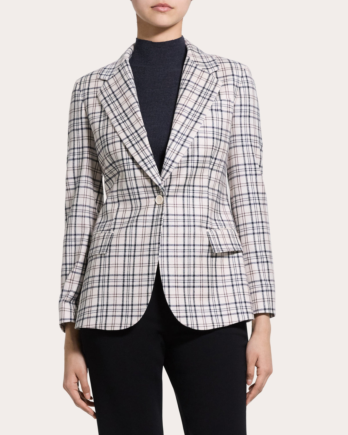 Plaid Sleek Flannel Lynnia Blazer