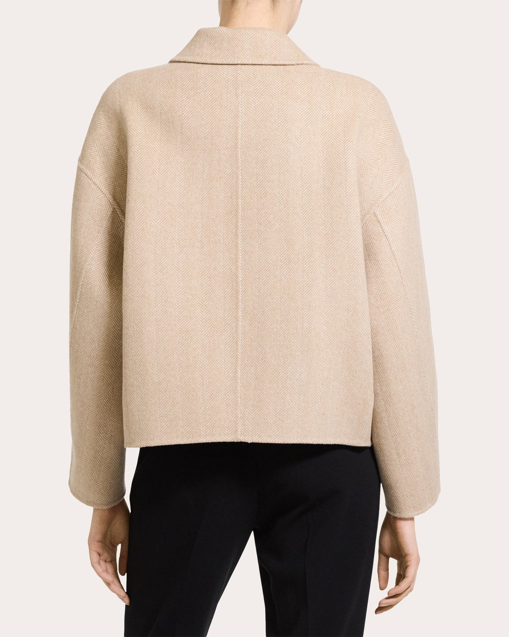 Herringbone Wool Cashmere Peacoat