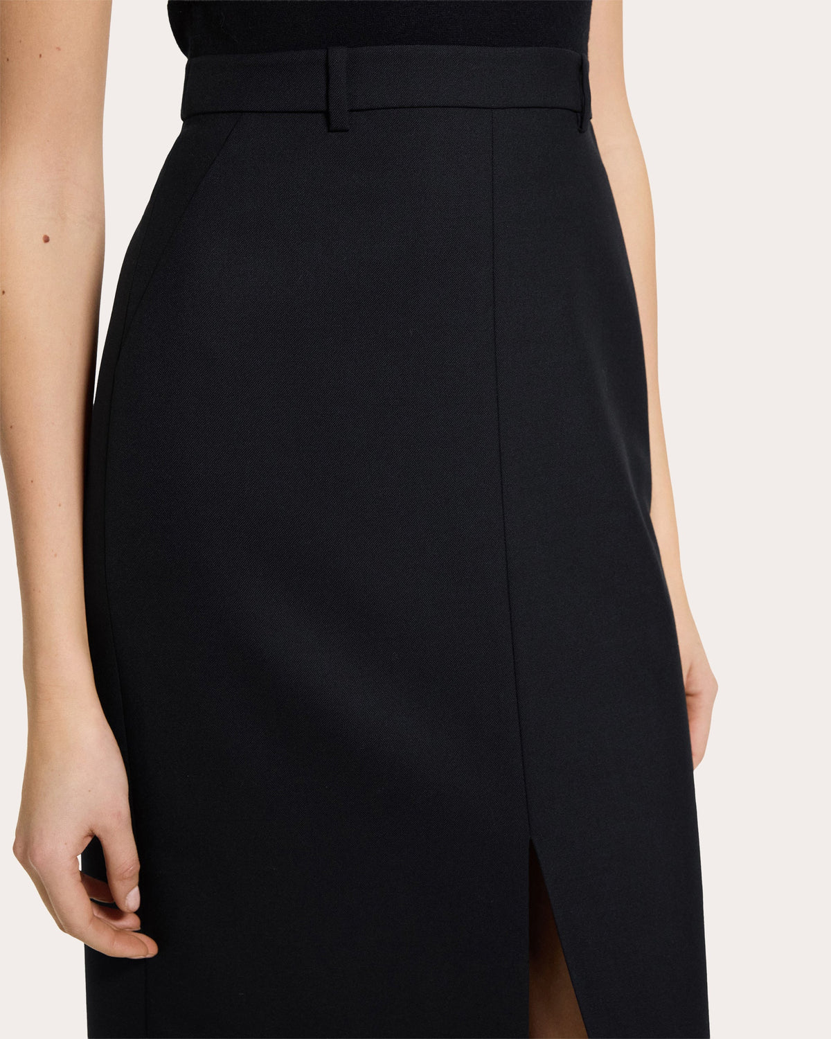 Knit Flannel Sleeveless Turtleneck Dress