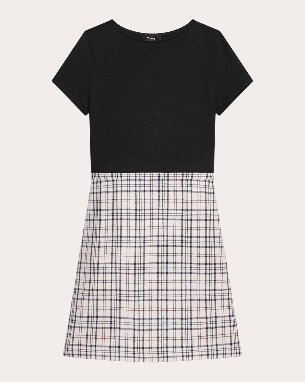 Plaid Flannel Knit Combo Mini Dress