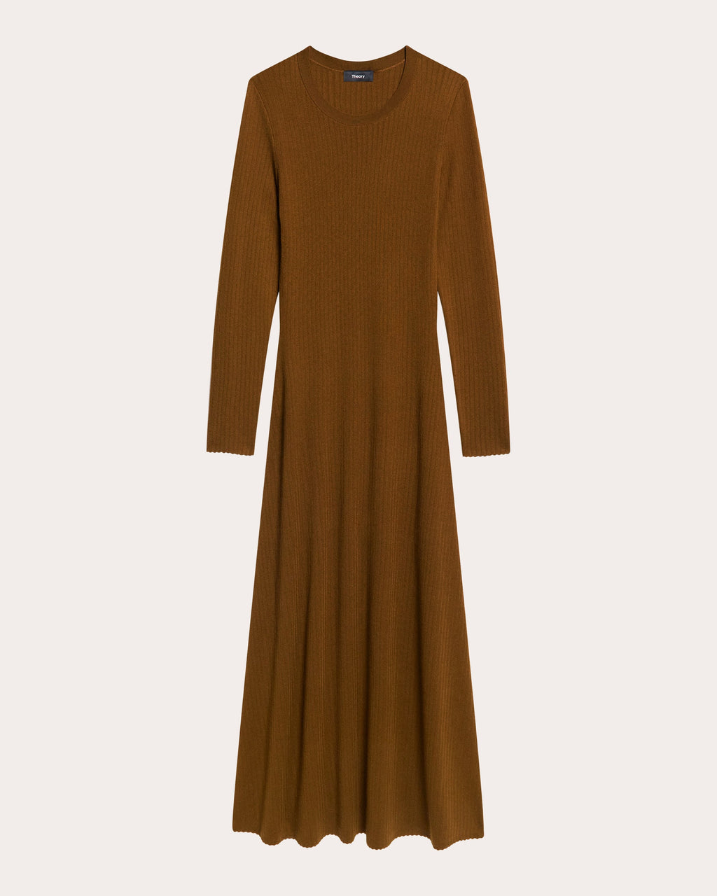 Regal Wool Ribbed Maxi Dress