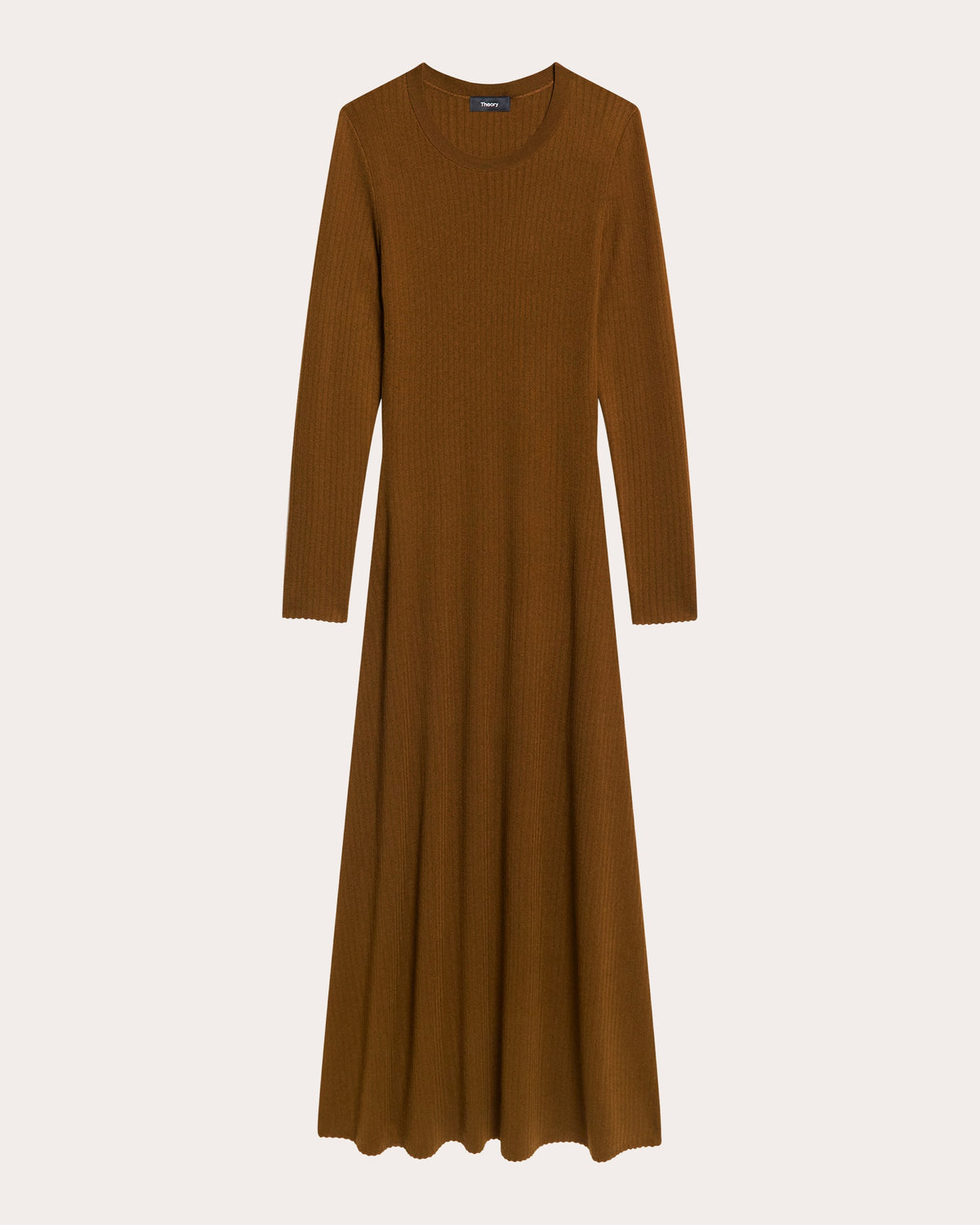 Regal Wool Ribbed Maxi Dress
