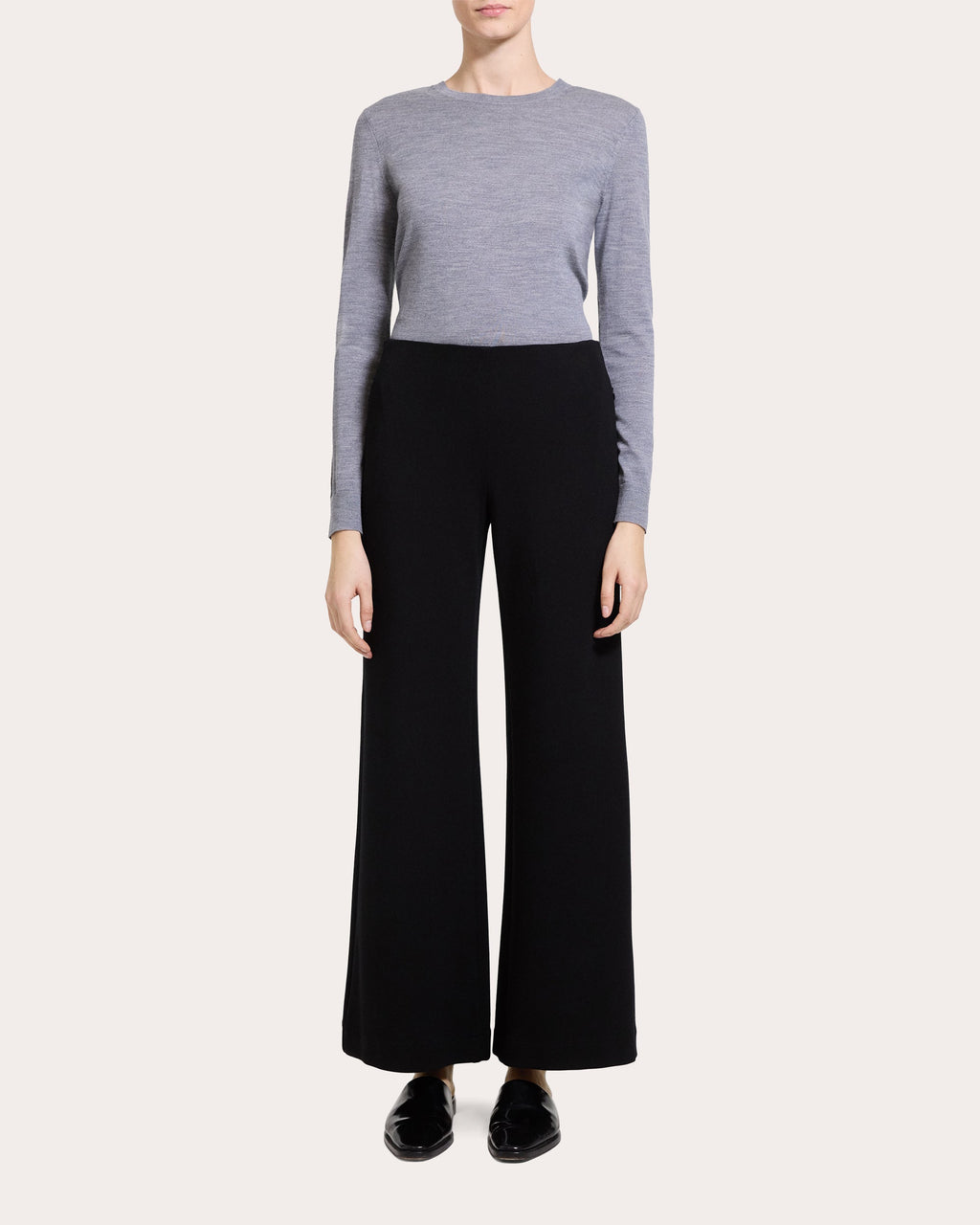 Double-Knit Jersey Straight-Leg Pants