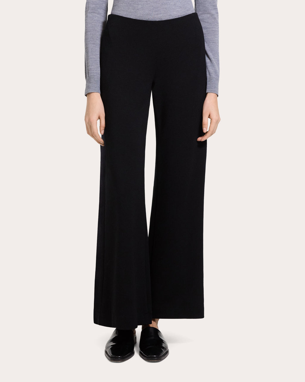 Double-Knit Jersey Straight-Leg Pants