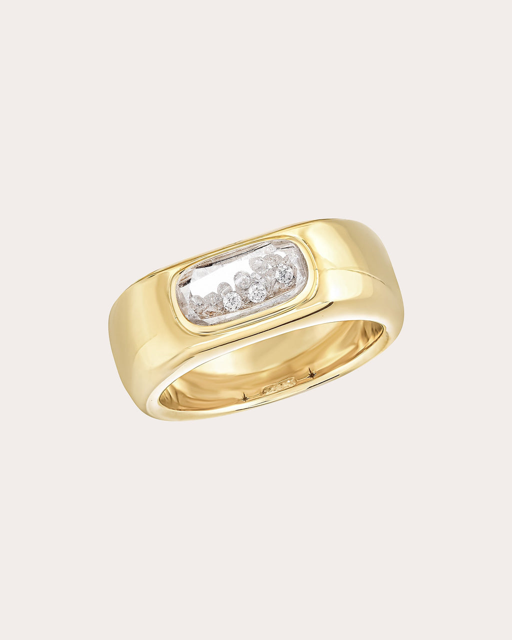 Diamond & 18k Gold Dalila Shaker Cigar Ring