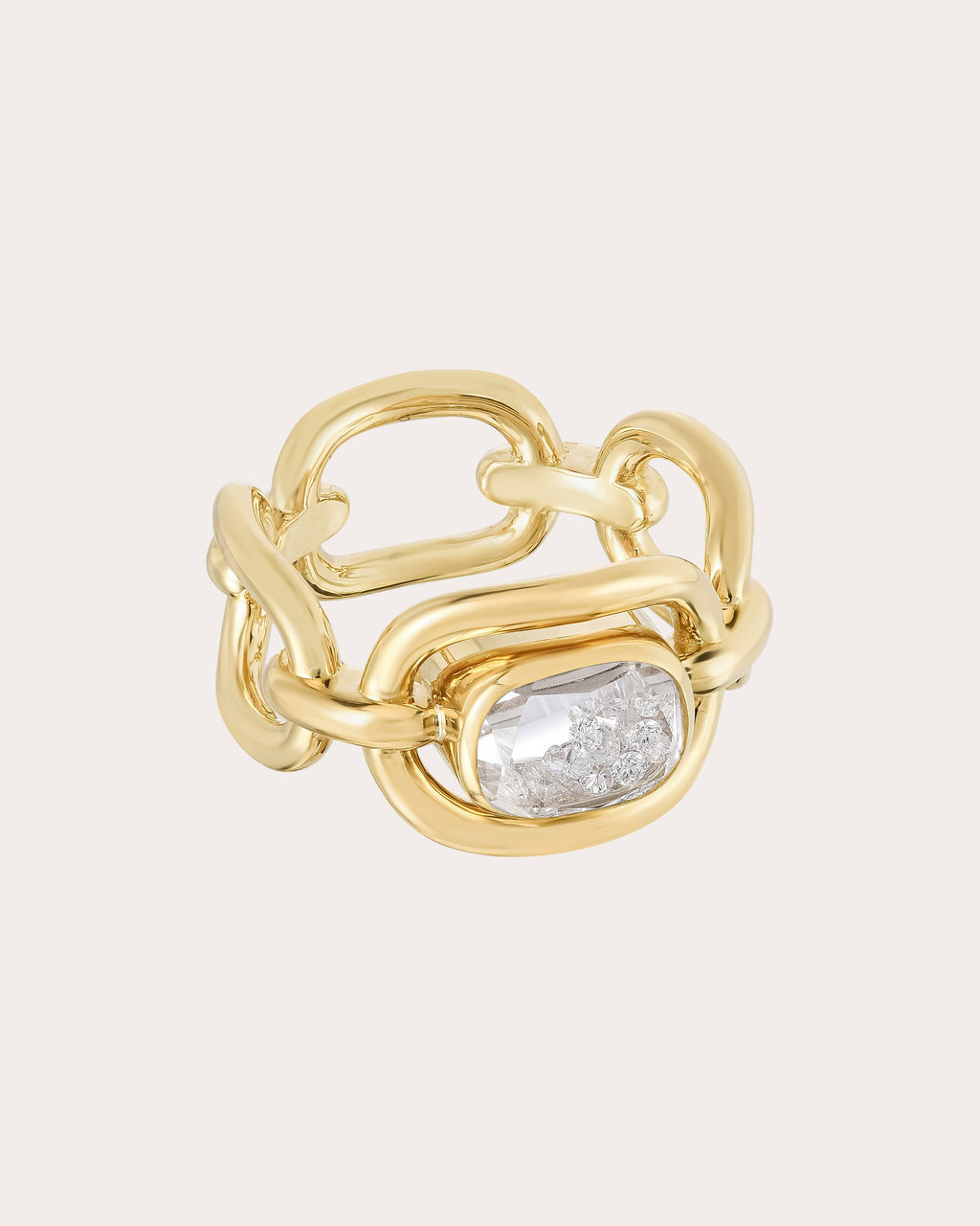 Diamond & 18k Gold Malha Shaker Ring
