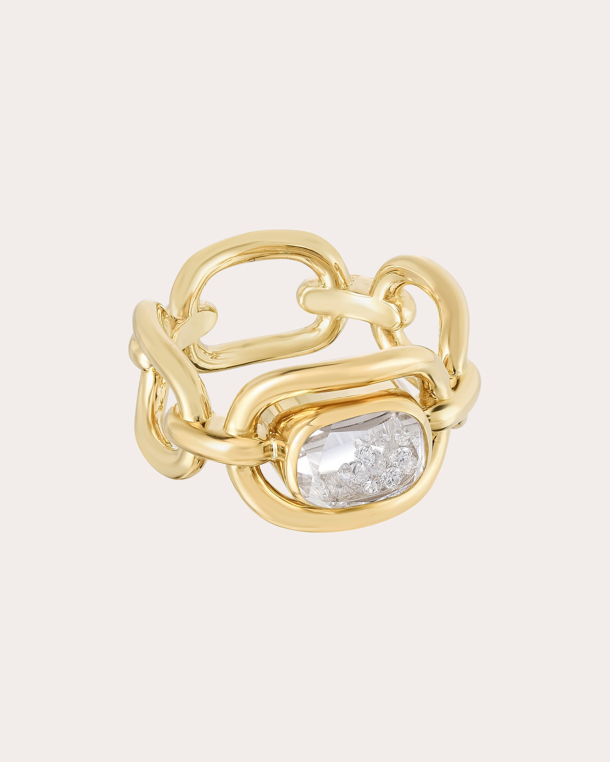Diamond & 18k Gold Malha Shaker Ring