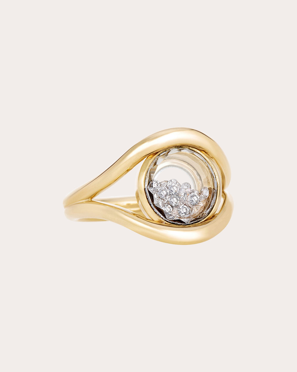 Diamond Cascavel Petite Circle Ring