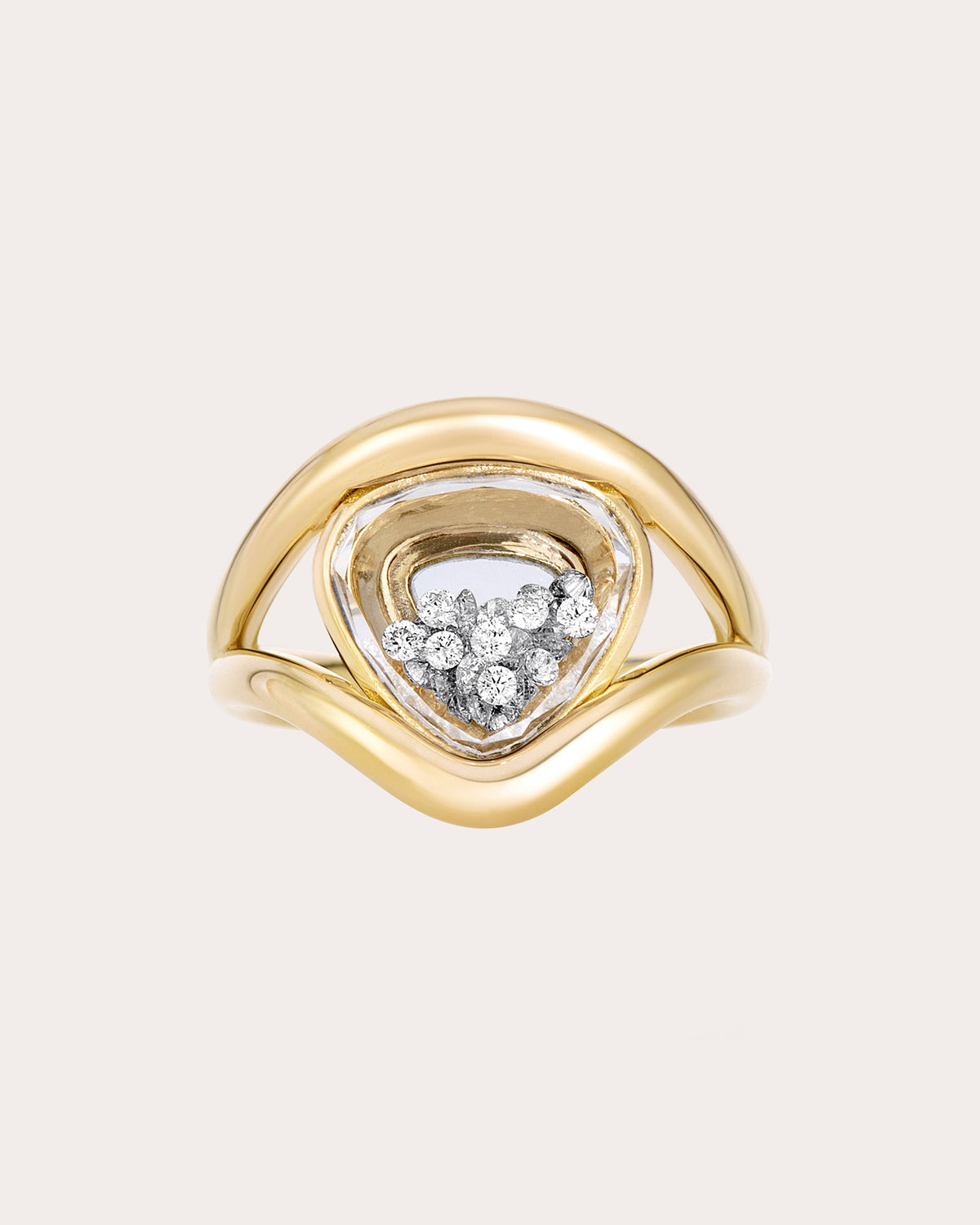 Diamond Cascavel Petite Heart-ish Ring