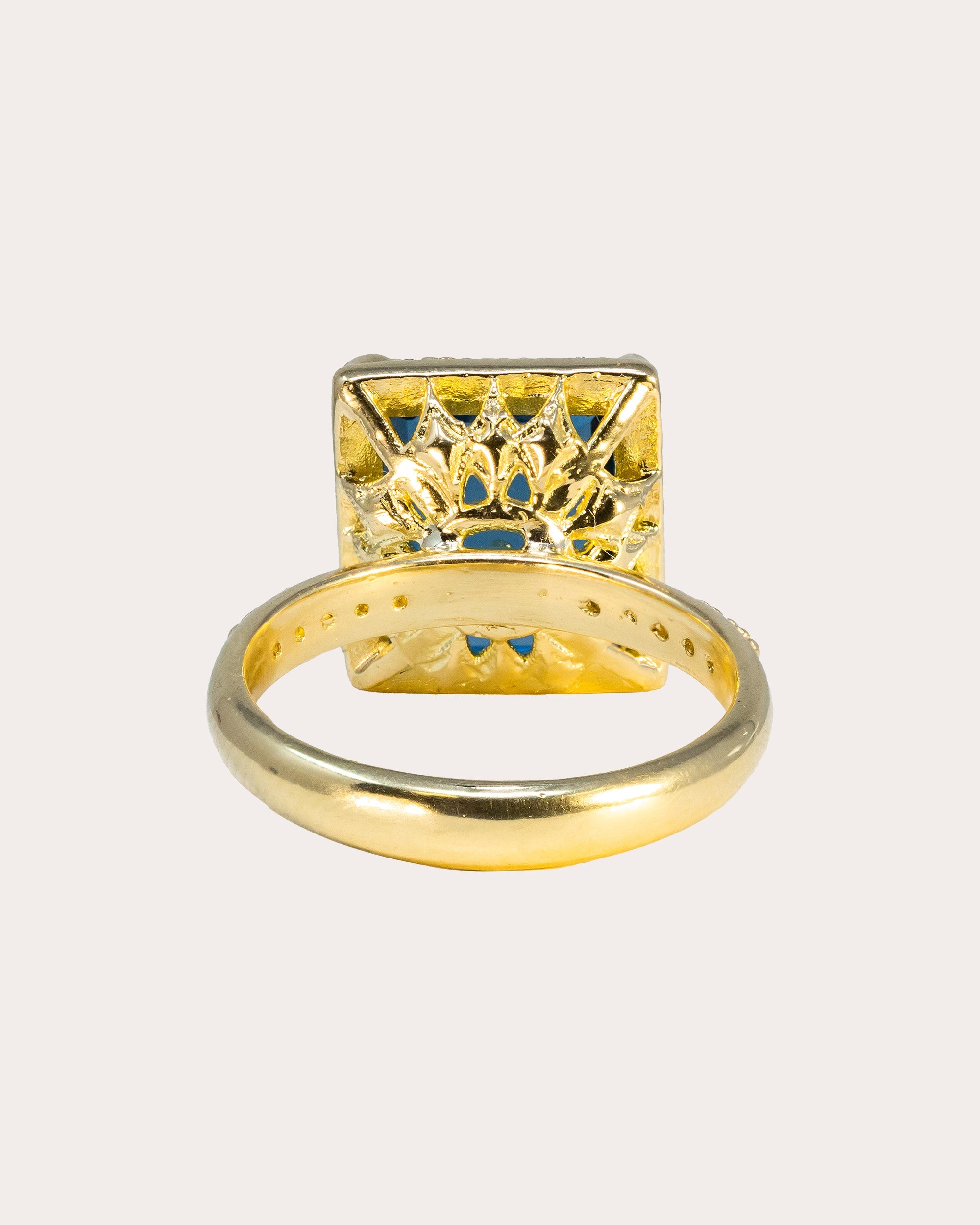 Topaz & Diamond 18k Gold Ring