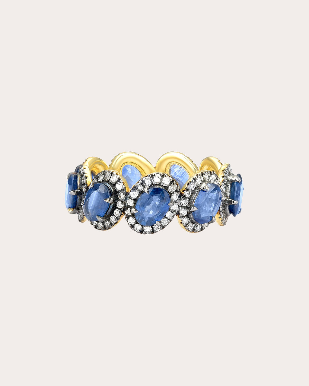 Sapphire & 18k Gold Mini Rajasthan Ring