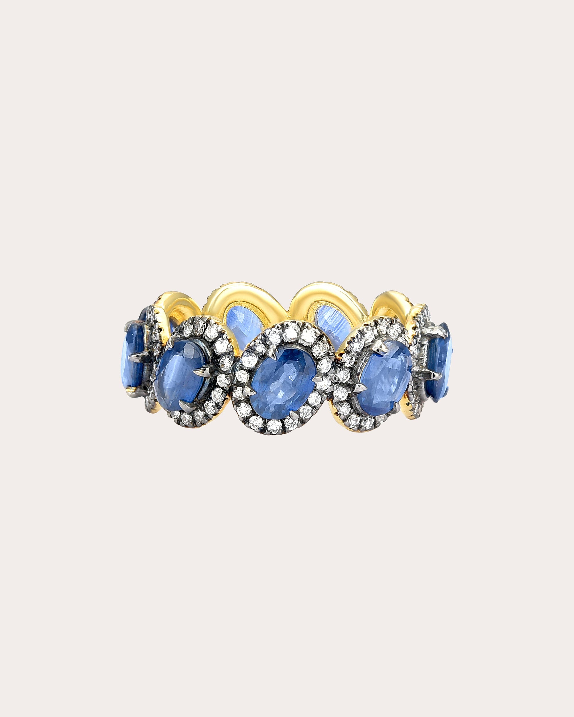 Sapphire & 18k Gold Mini Rajasthan Ring