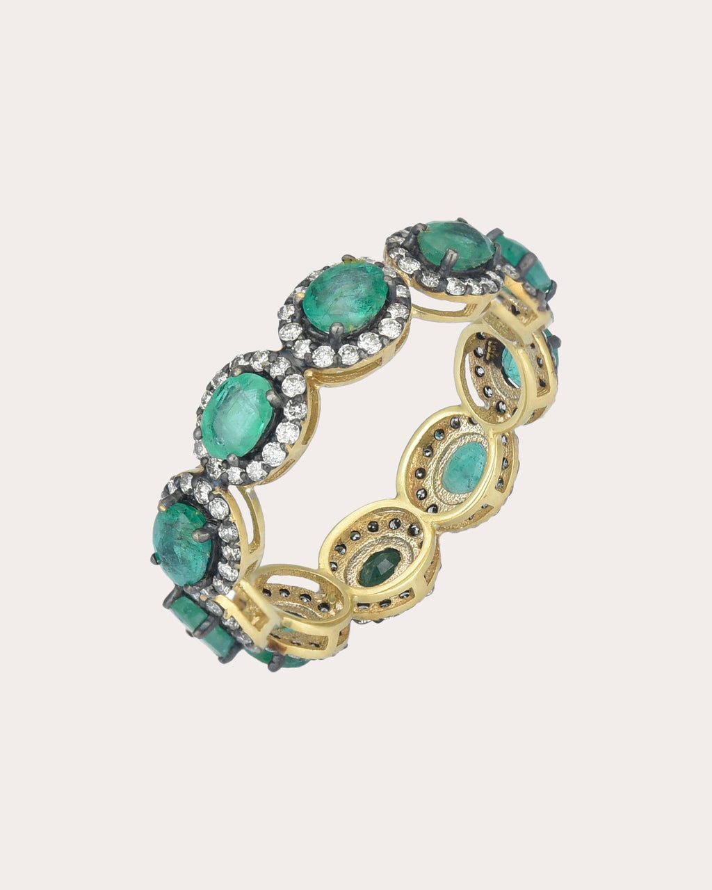 Emerald & 18k Gold Mini Rajasthan Ring