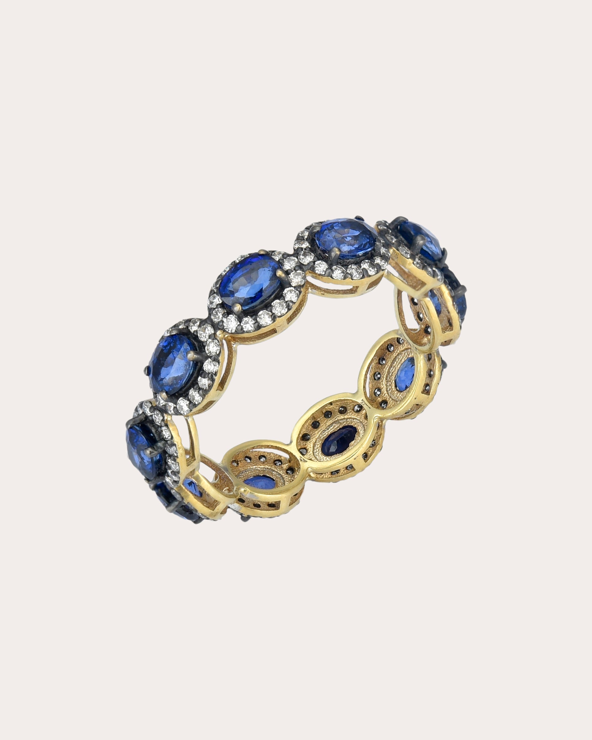 Sapphire & 18k Gold Mini Rajasthan Ring