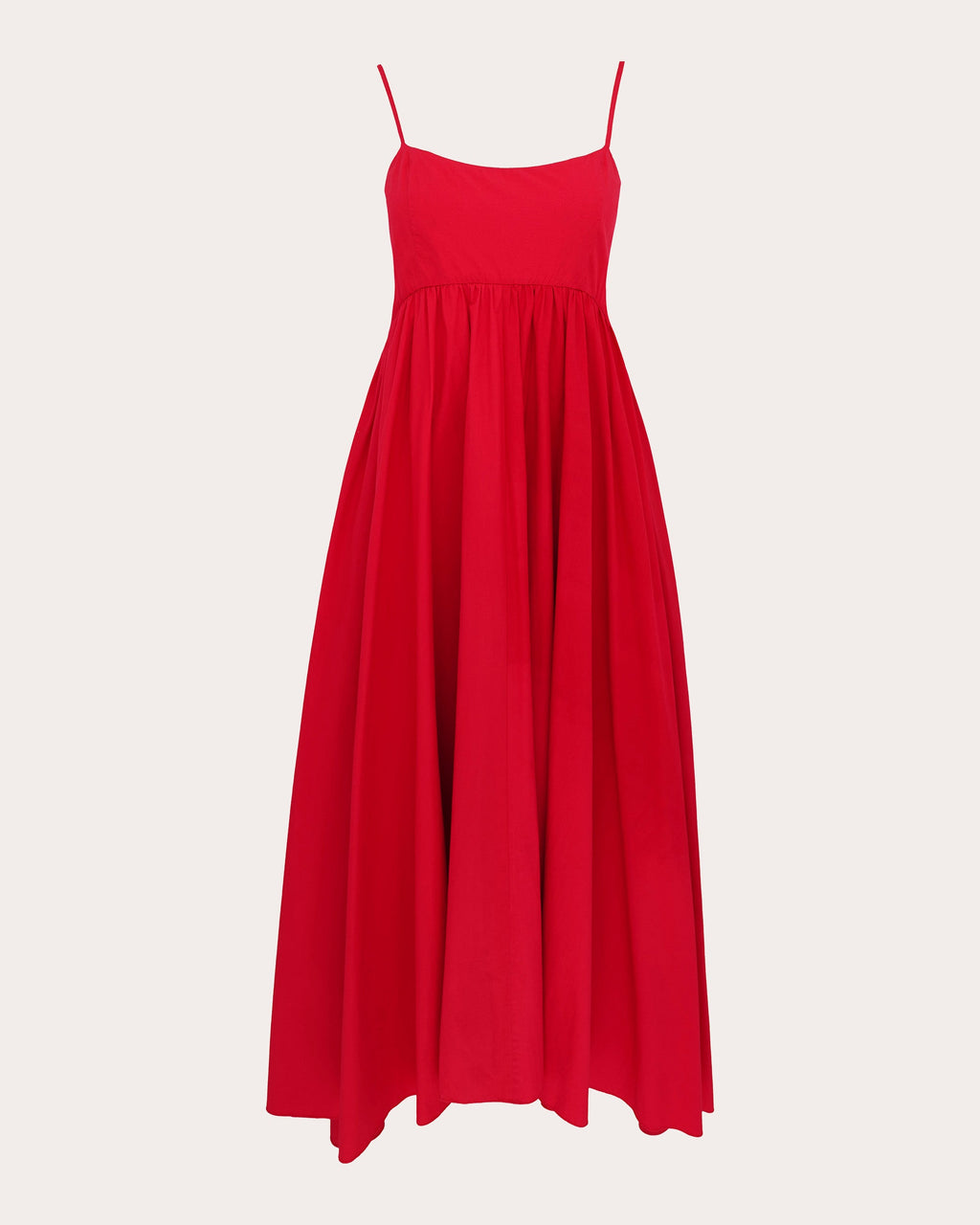 Rachel Gathered Cotton Voile Midi Dress