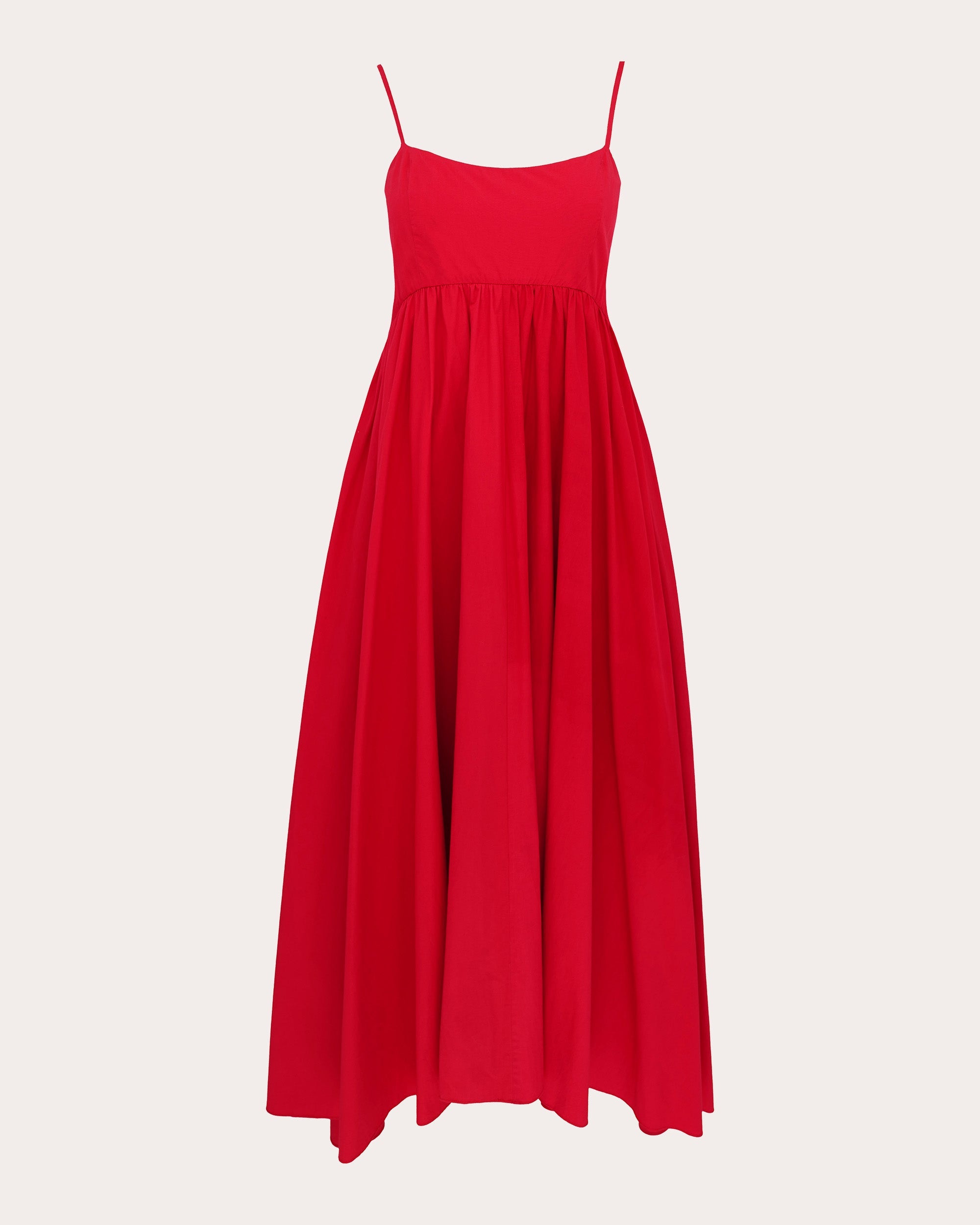 Rachel Gathered Cotton Voile Midi Dress