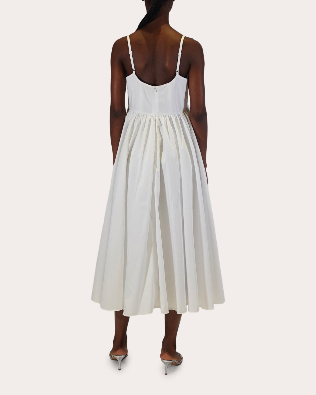 Rachel Poplin Empire Midi Dress