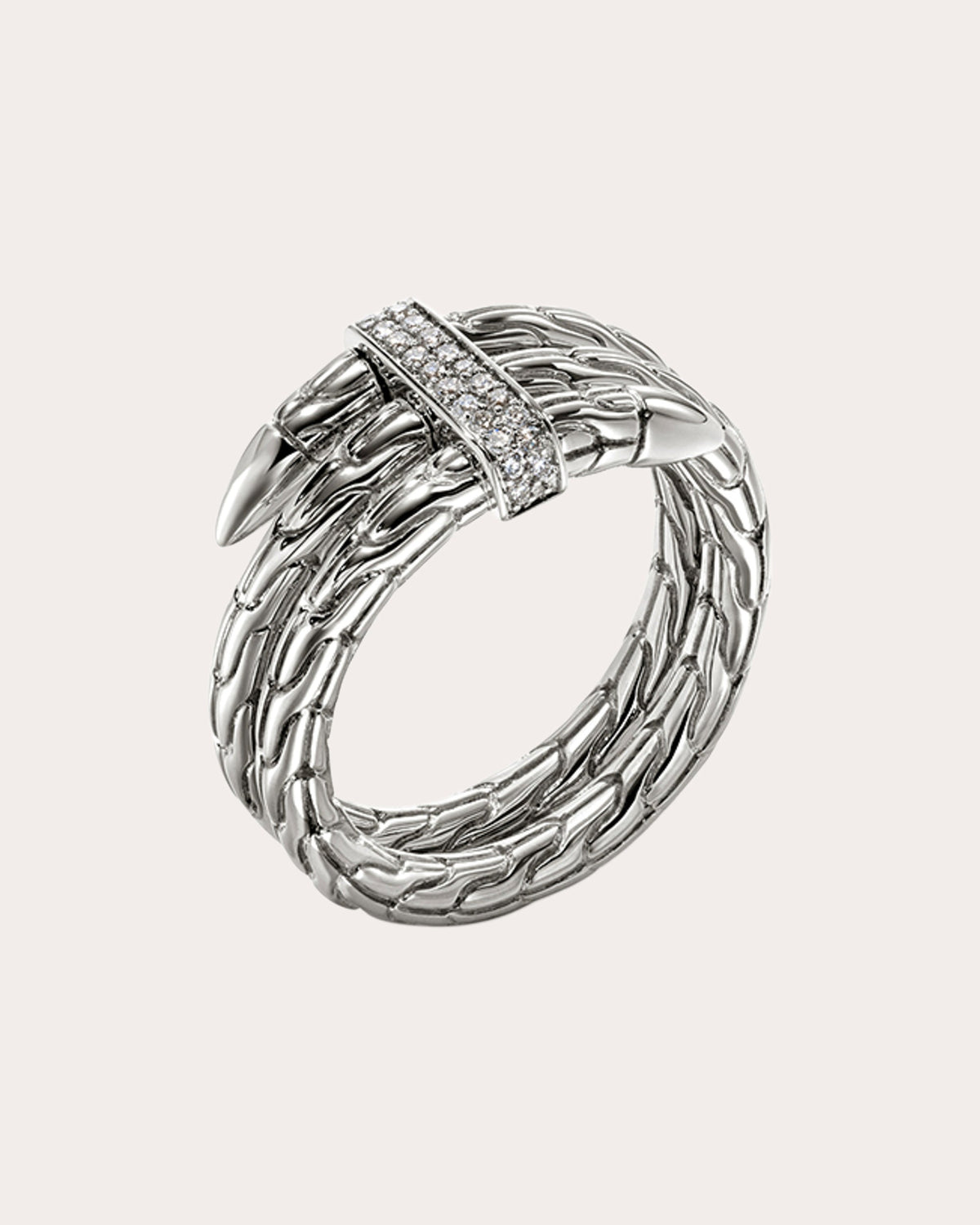 Diamond Wide Spear Ring