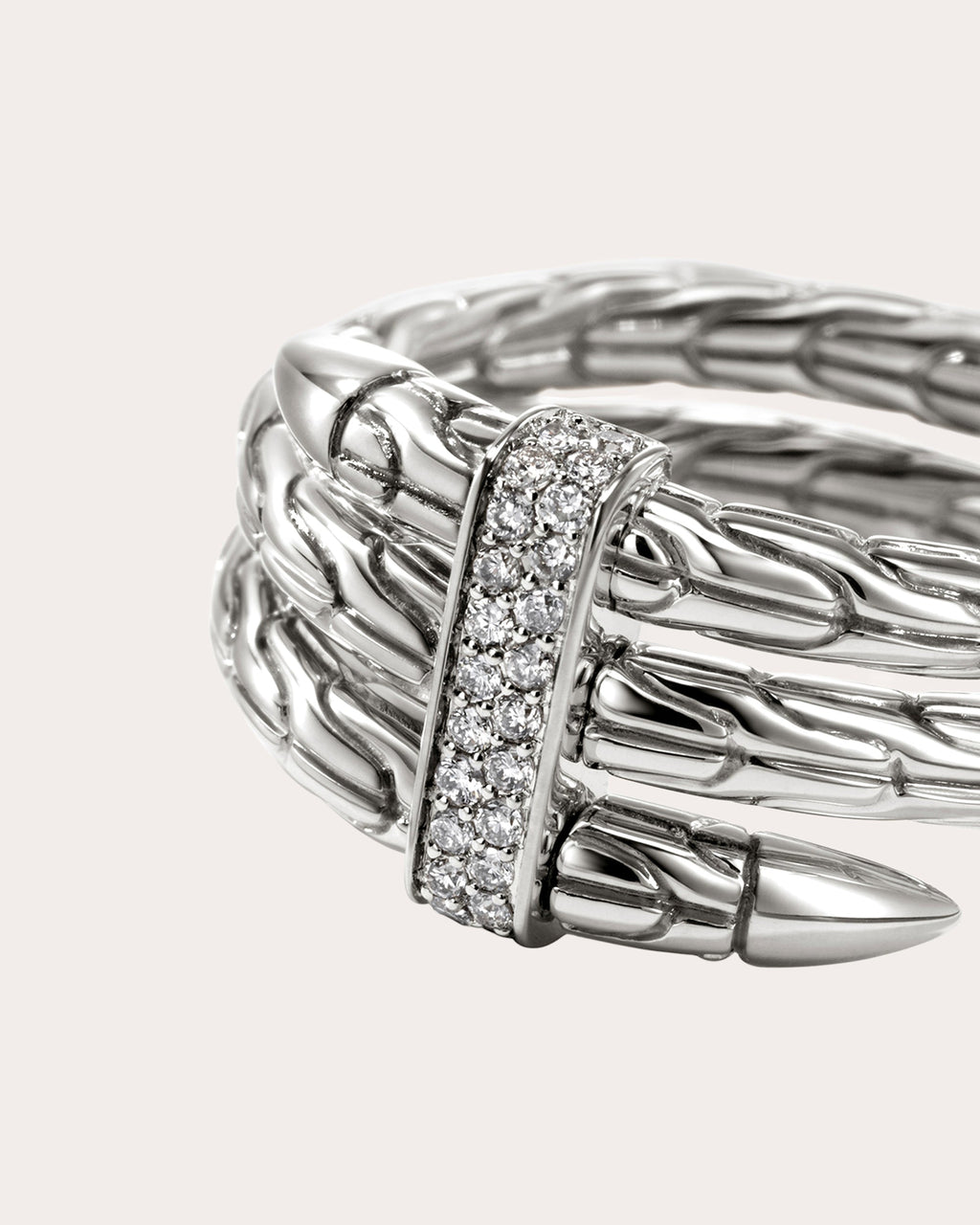 Diamond Wide Spear Ring