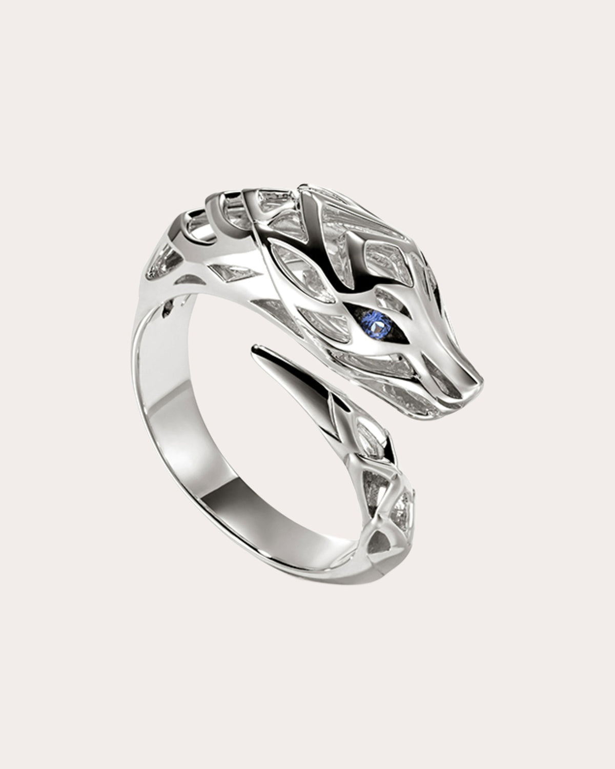 Blue Sapphire Naga Ring