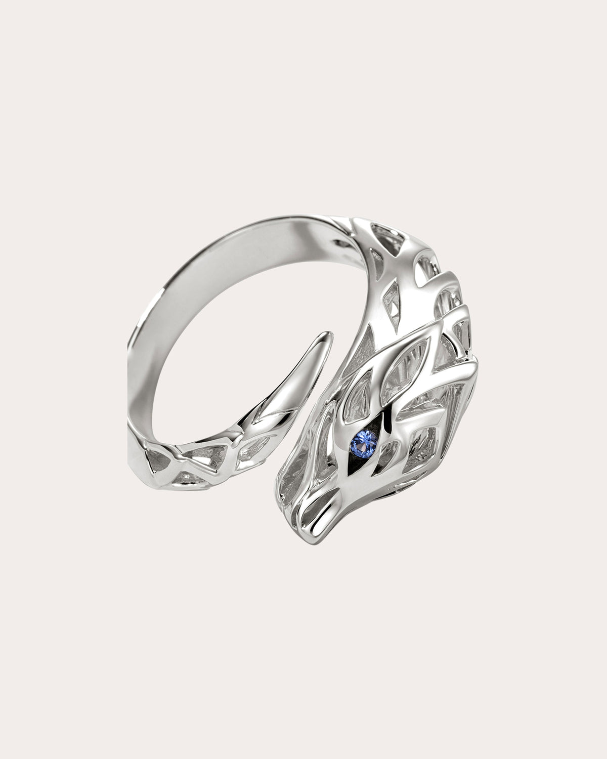 Blue Sapphire Naga Ring