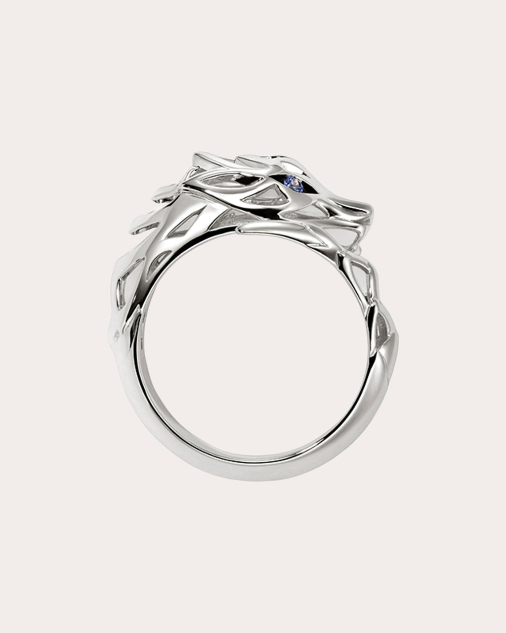 Blue Sapphire Naga Ring