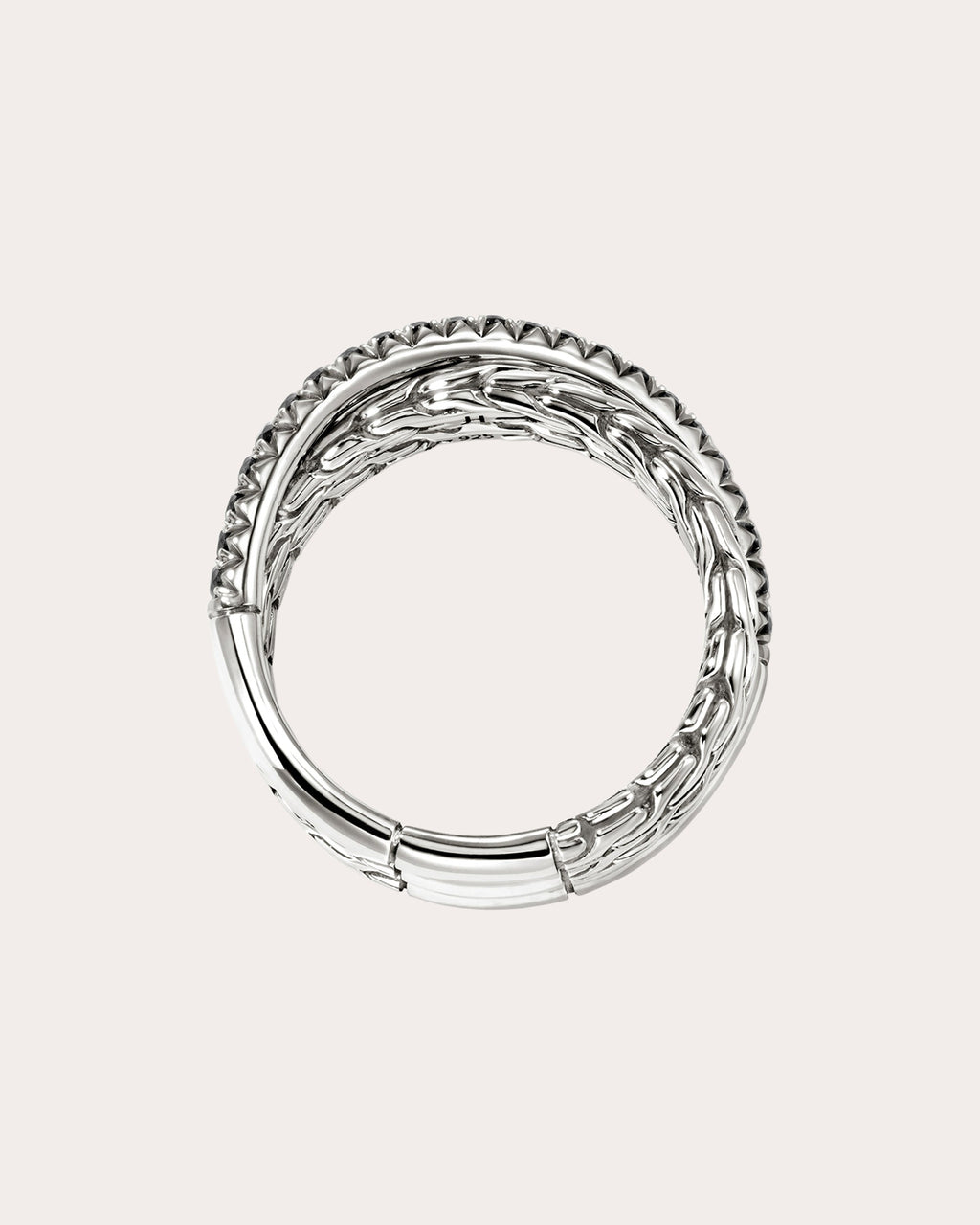 Black Sapphire JH Essential Pavé Crossover Ring