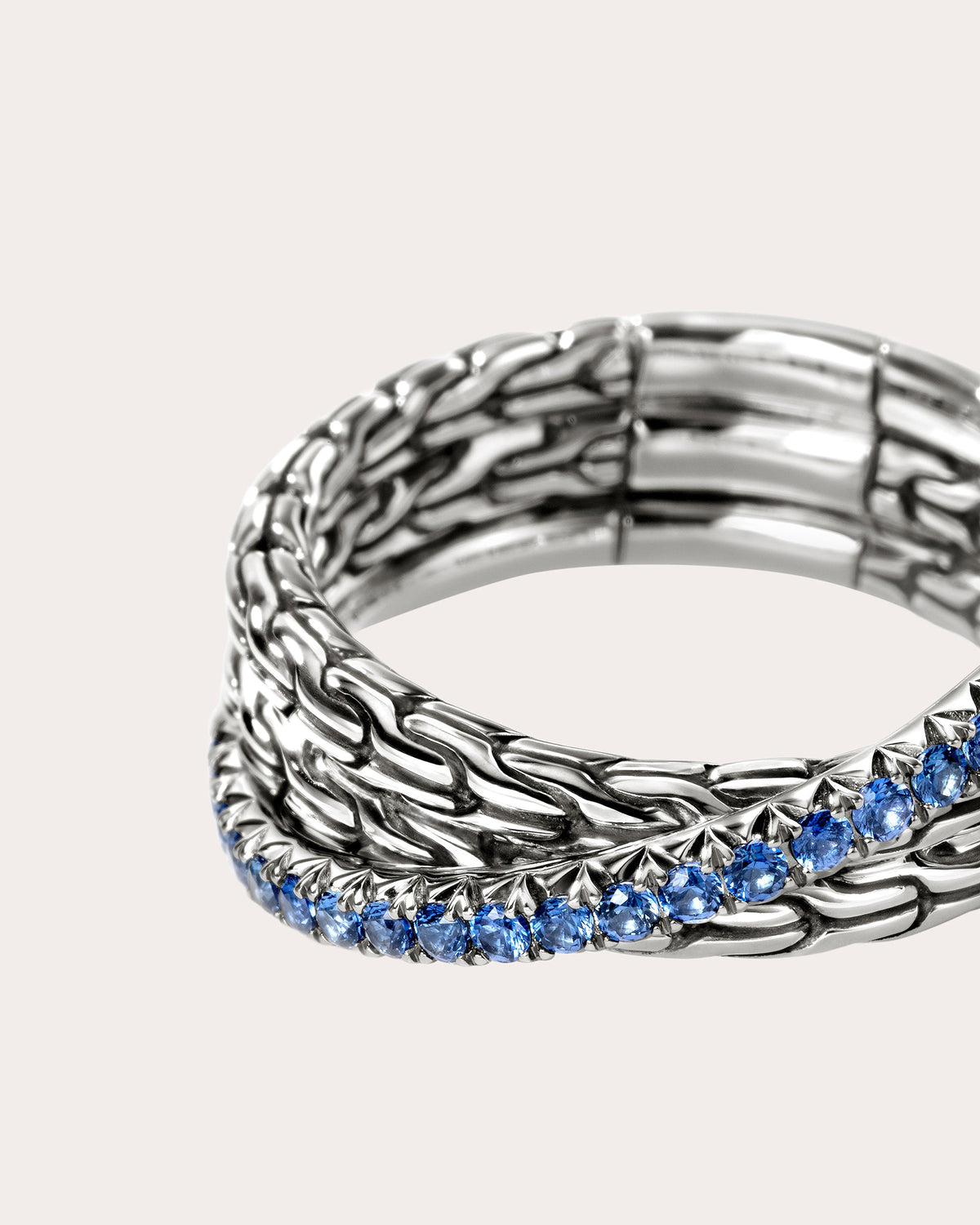 Sapphire JH Essential Pavé Crossover Ring