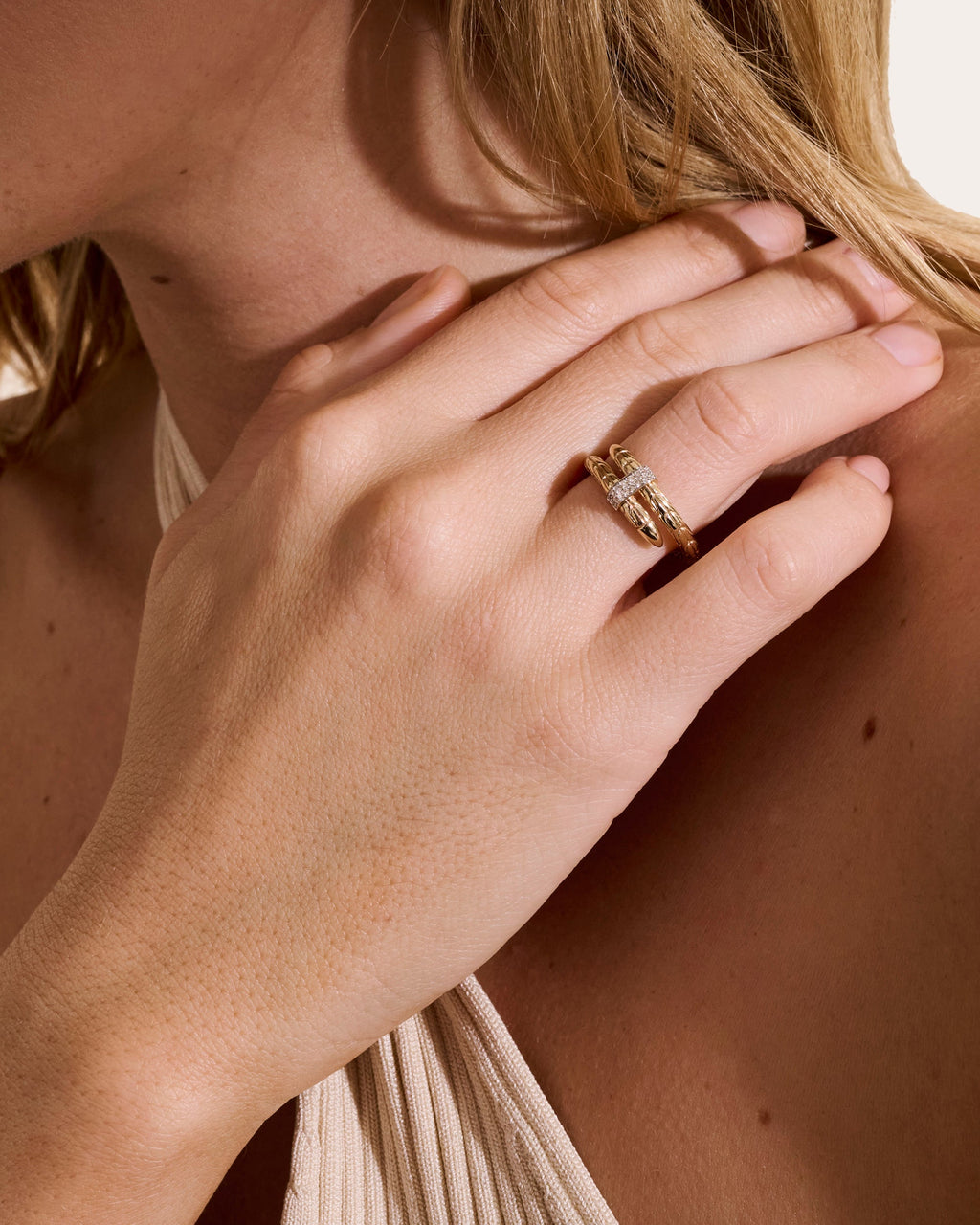 Diamond & 14k Gold Spear Ring