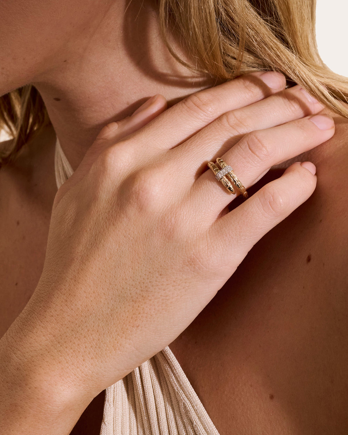 Diamond & 14k Gold Spear Ring