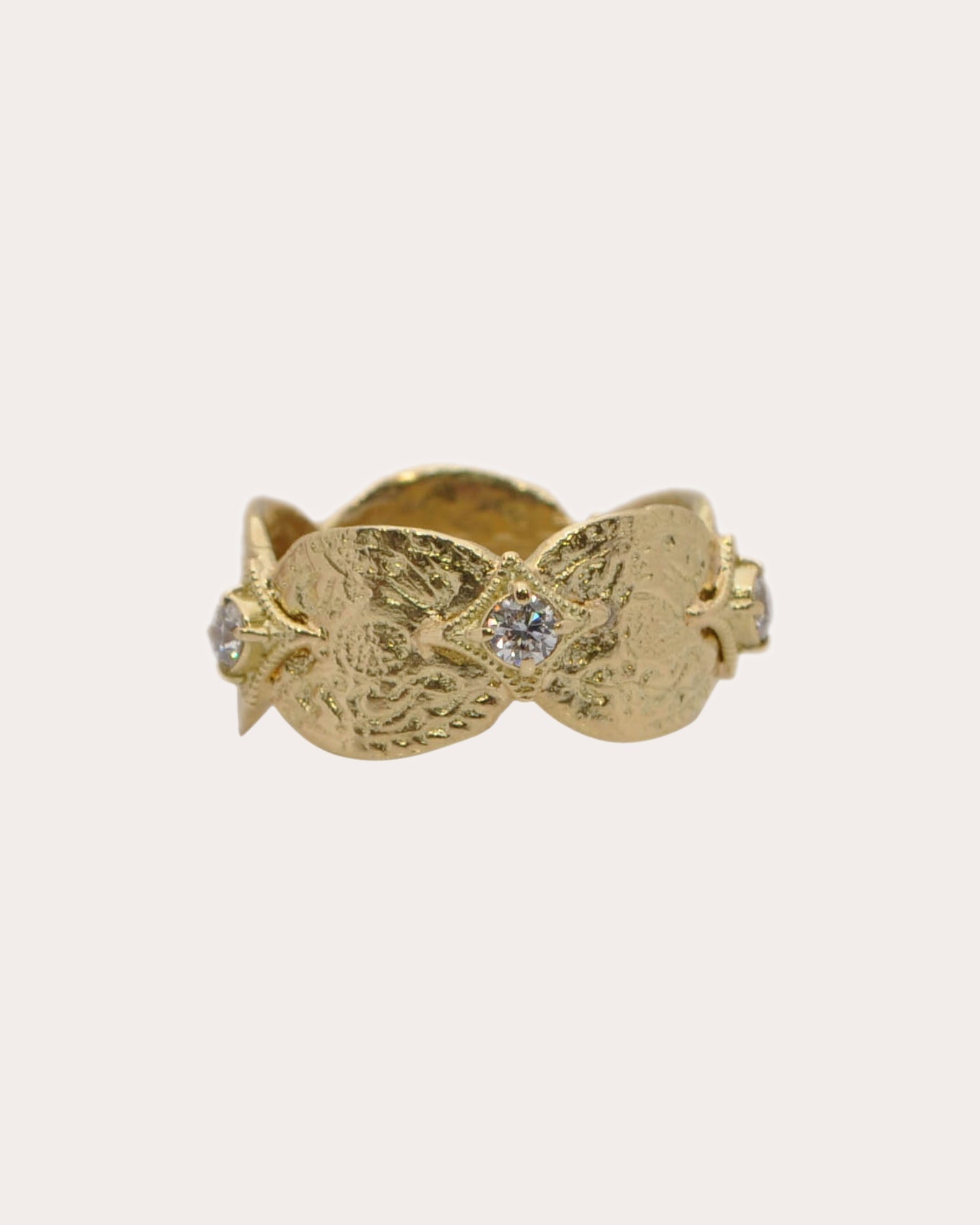 Diamond & 18k Gold Sueno Artifact Coin Ring