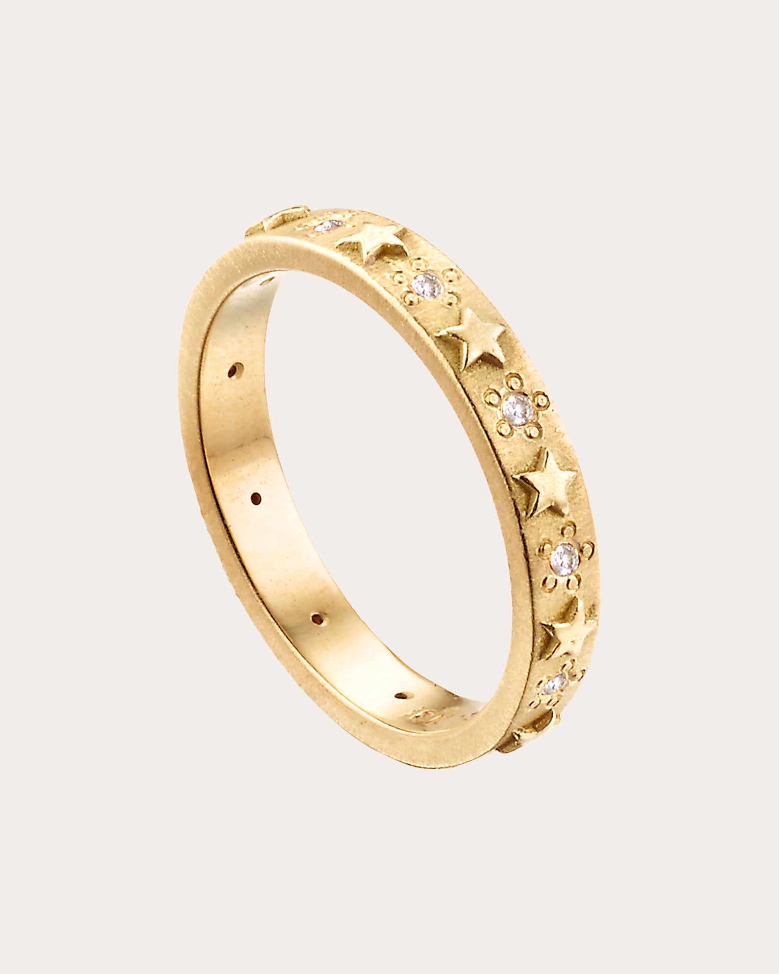 Diamond & 18k Gold Celestial Star Ring