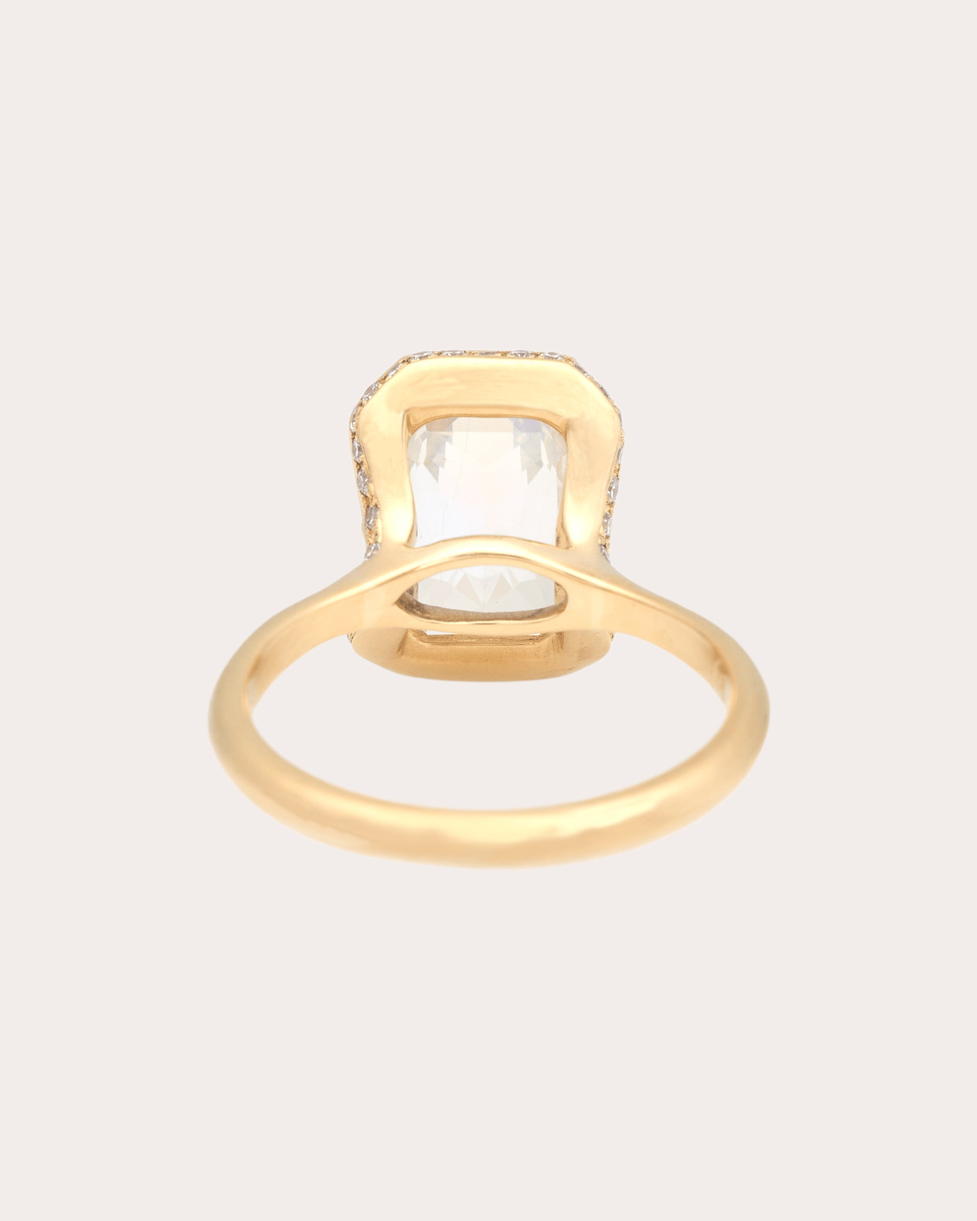 Rainbow Moonstone & Diamond Aurora Ring