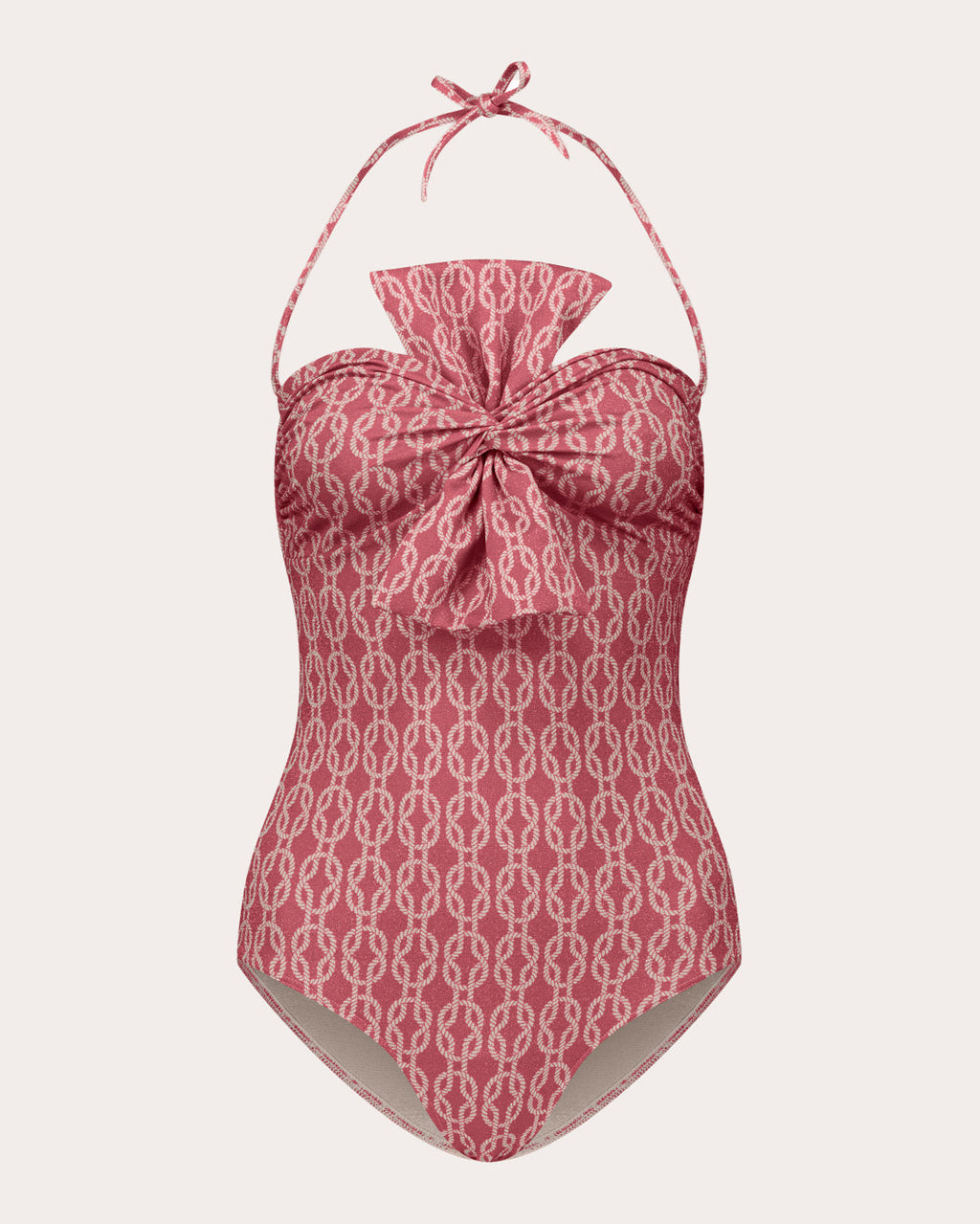 Raquel Trellis Bow Bustier One-Piece