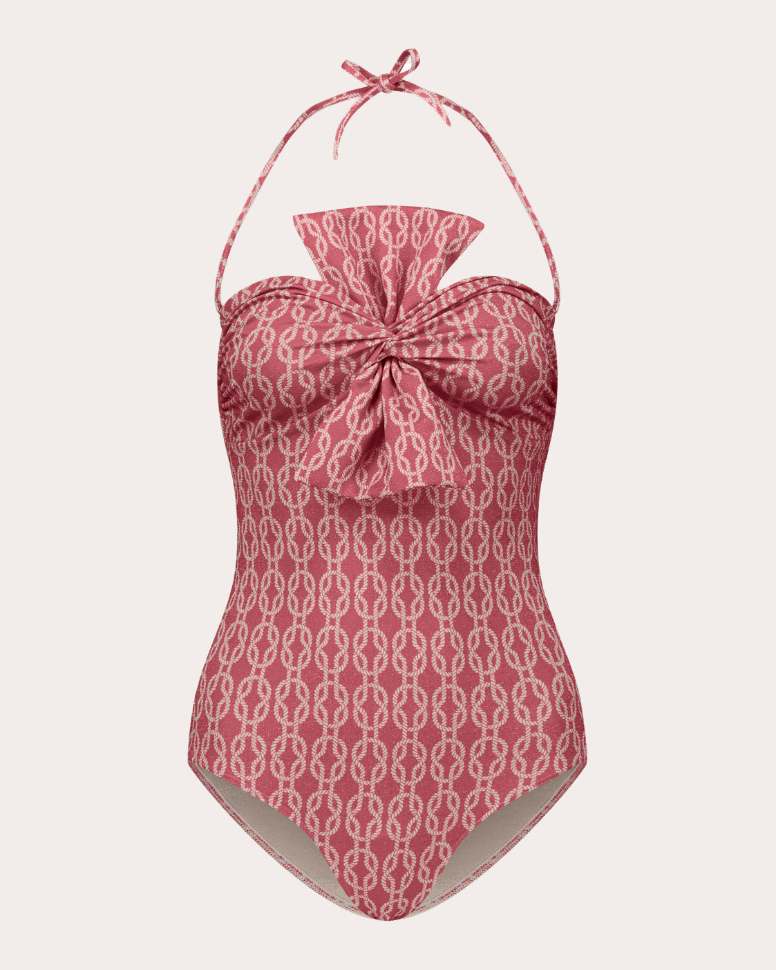 Raquel Trellis Bow Bustier One-Piece