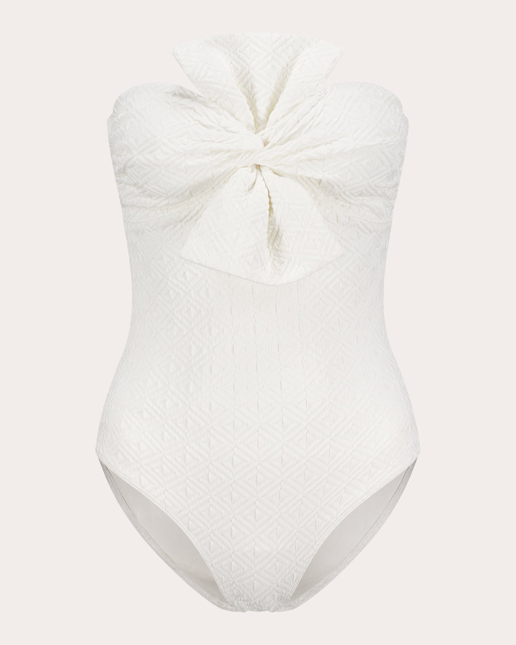 Raquel Jacquard Bow Bandeau One-Piece
