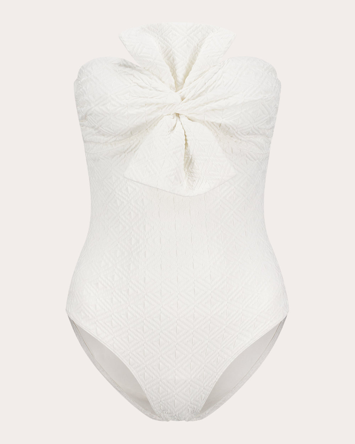 Raquel Jacquard Bow Bandeau One-Piece