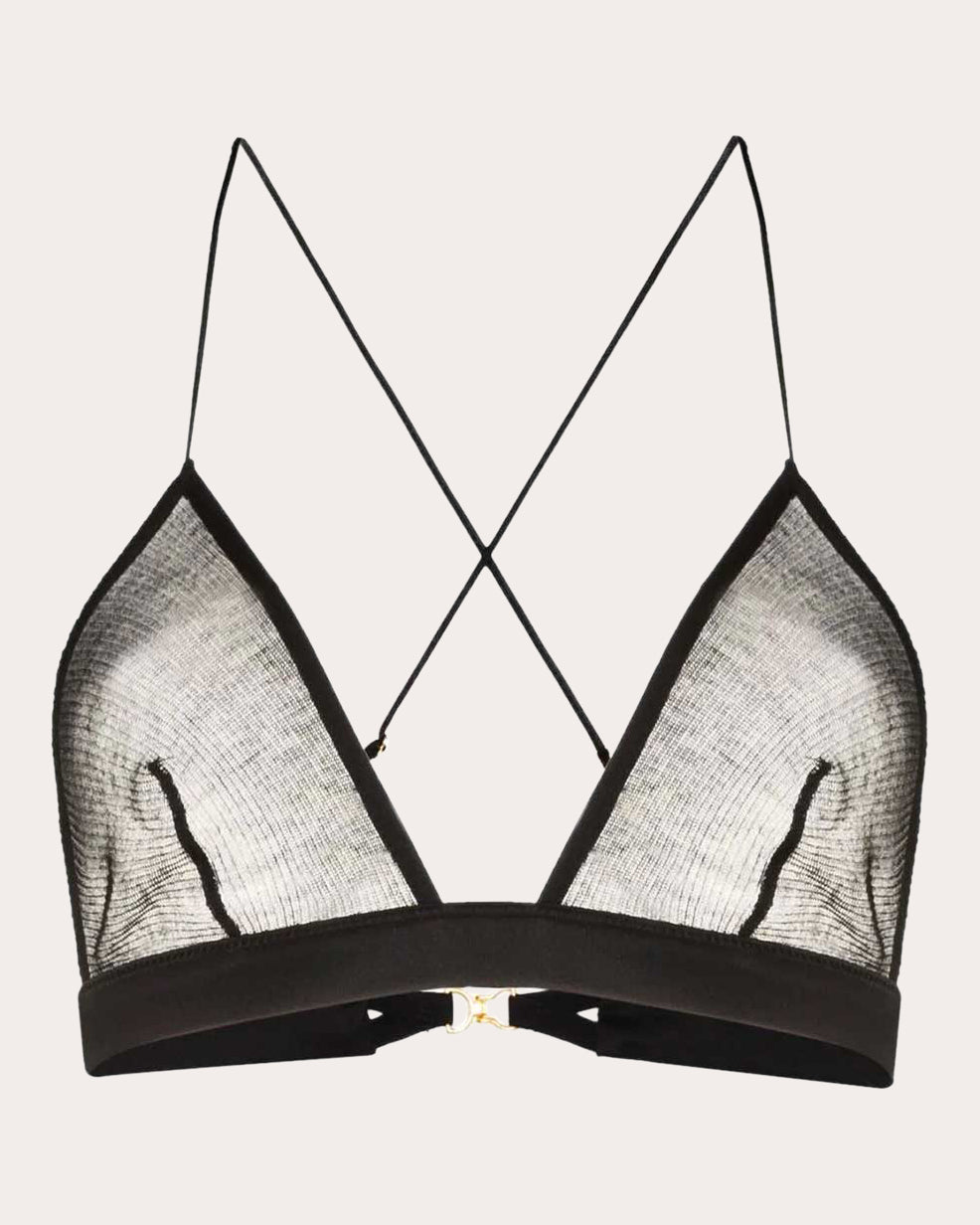 Intime Sheer Ribbed-Jersey Soft Bra